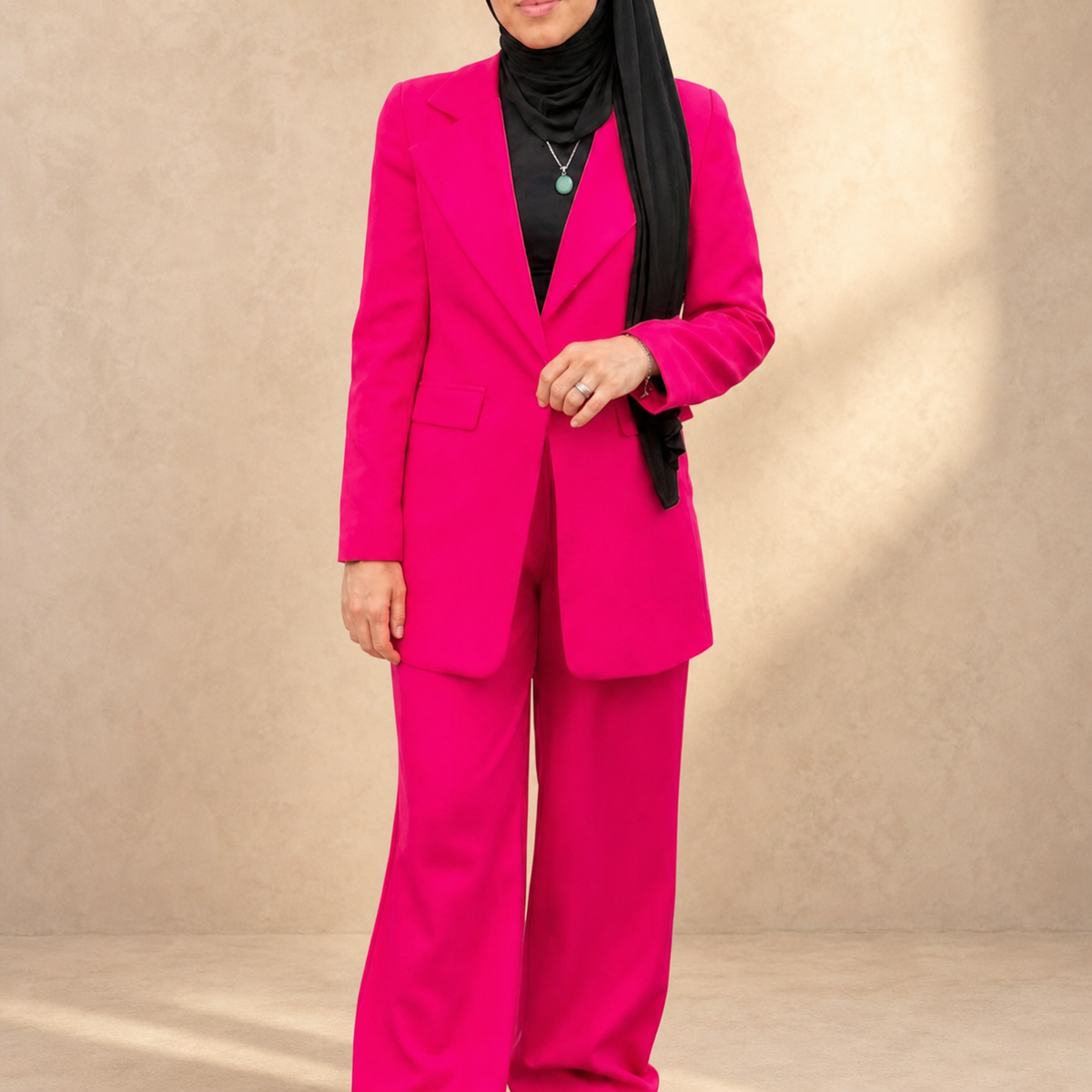 ASİL Damen-Hosenanzug mit weitem Bein in Pink