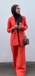 Eleganter Damen Hosenanzug – Orange