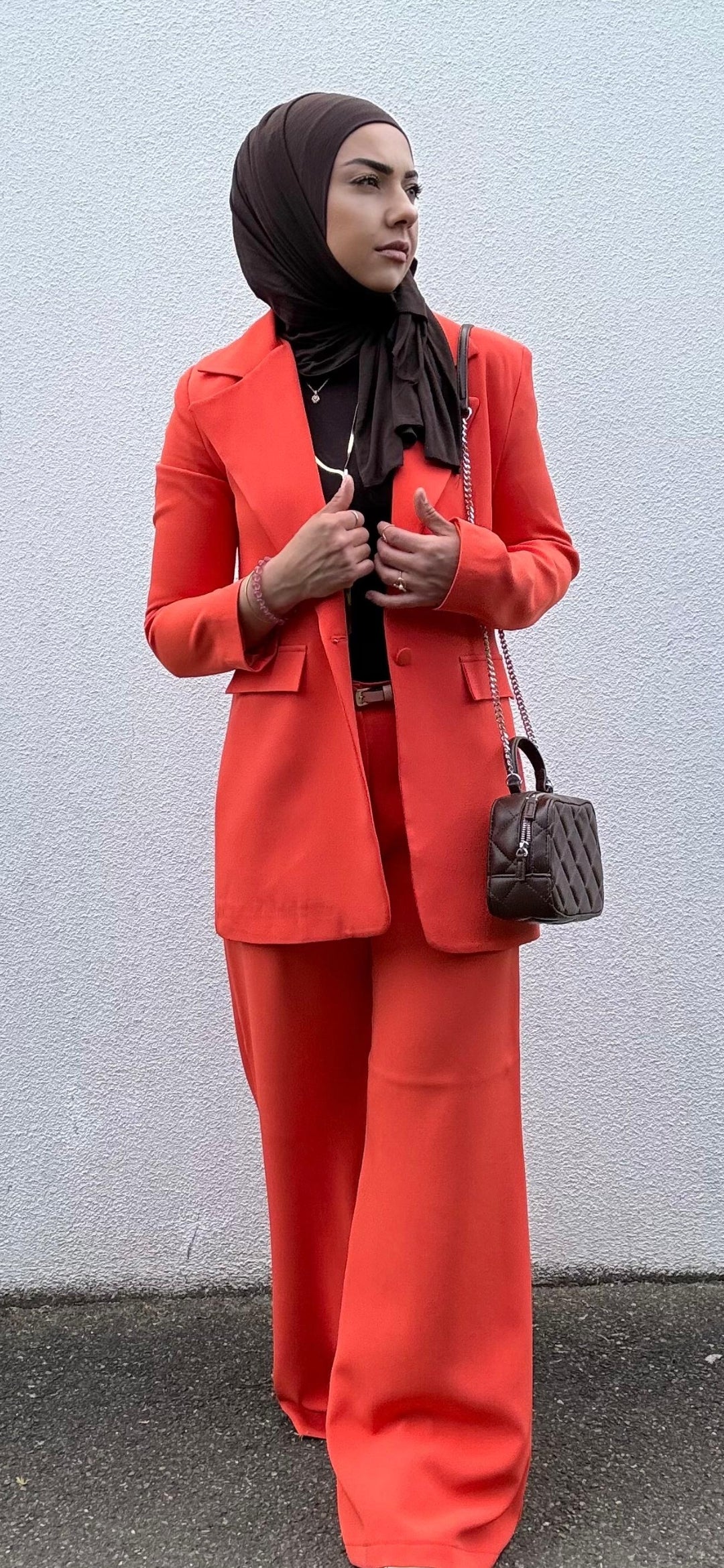 Eleganter Damen Hosenanzug – Orange
